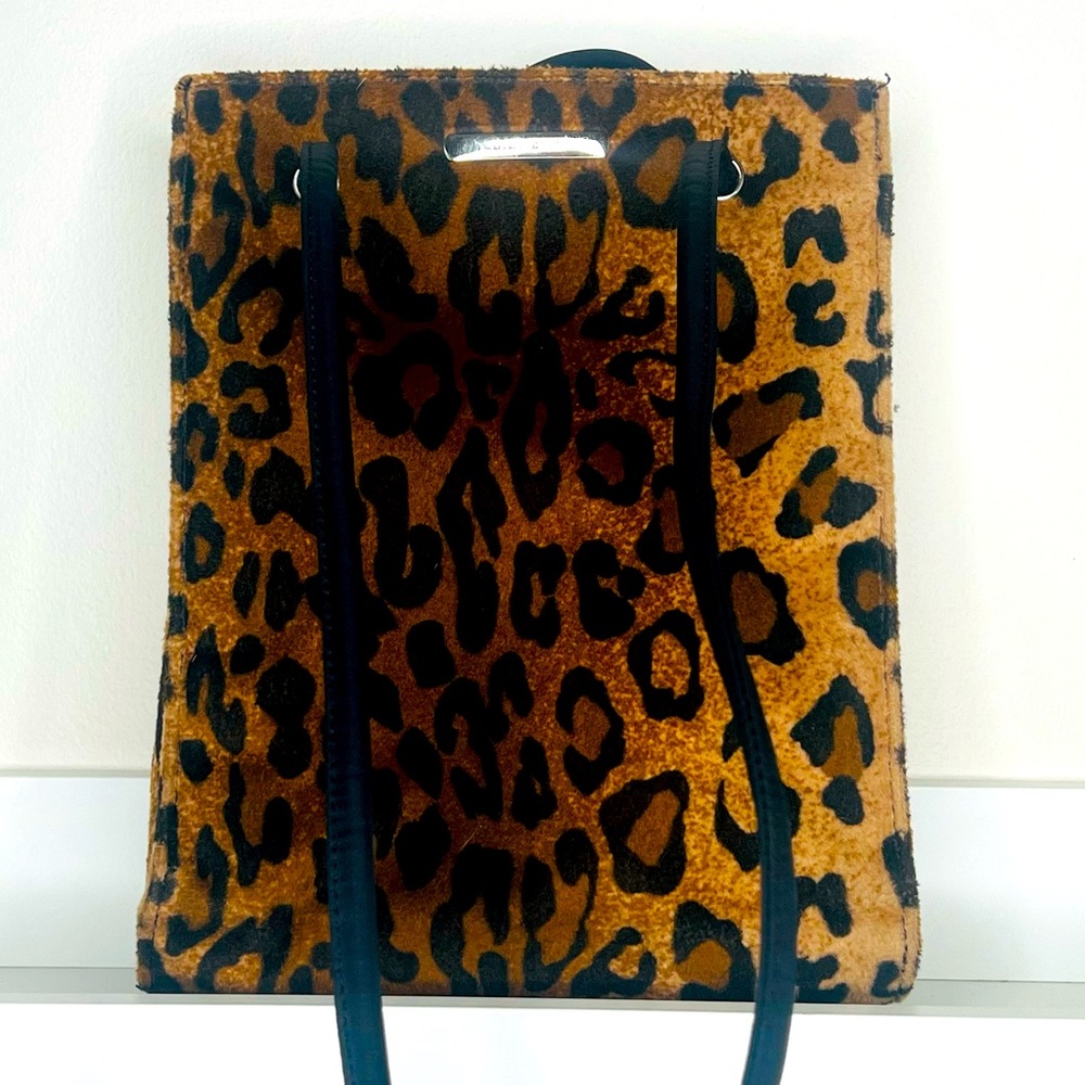 Nine-West Cheetah print velvet purse